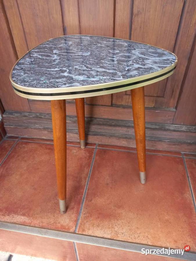 Stolik kwietnik patyczak vintage lata 60 PRL wielkopolskie Rawicz