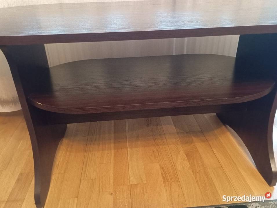 Stolik kawowy ława brązowy owalny 120 x 60 Lublin