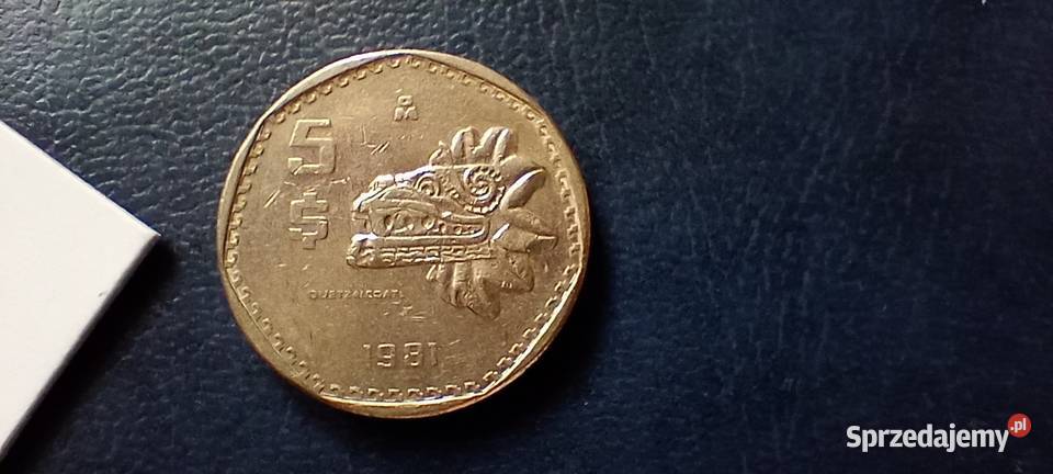 Stare monety 5 peso 1981 Meksyk Numizmatyka Lesko