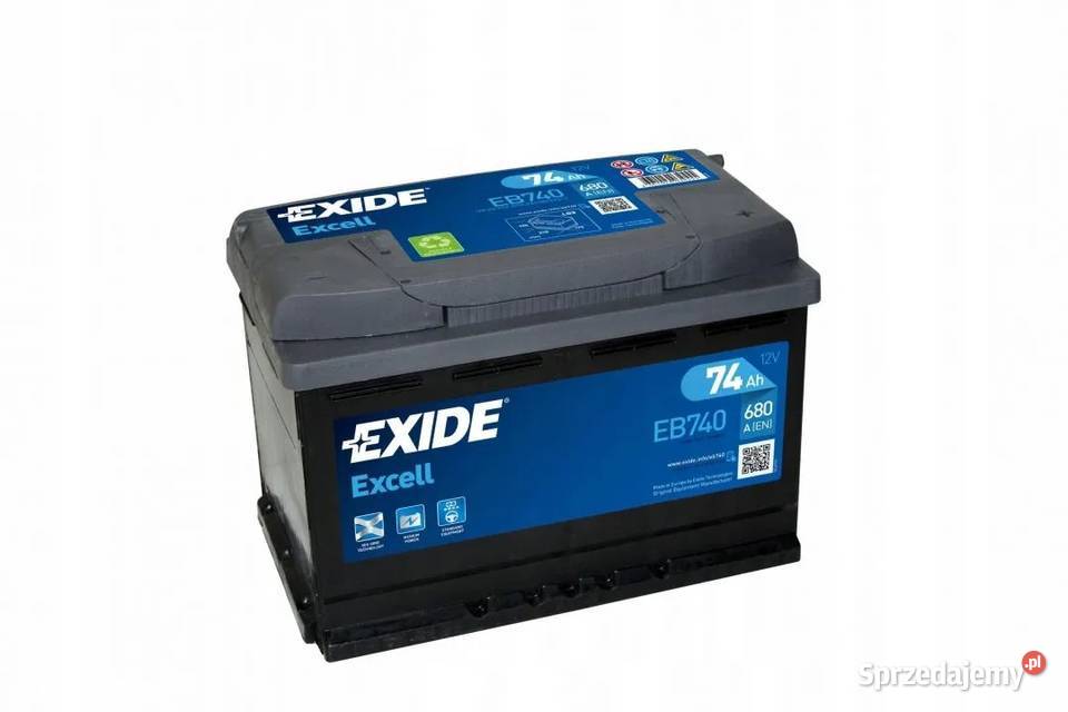 Akumulator Exide Excell 74Ah 680A Glinki 33A