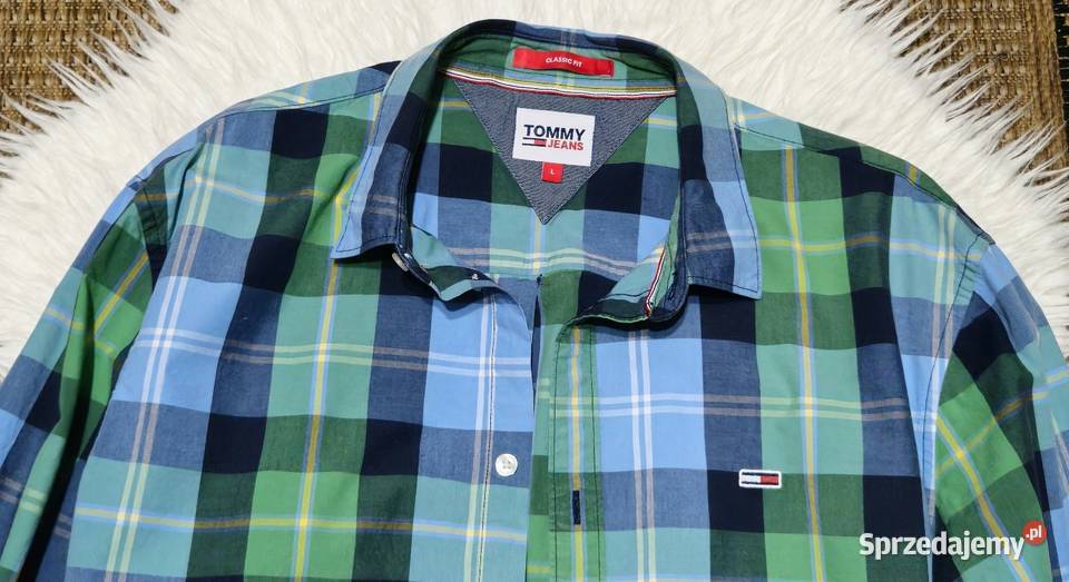 Super koszula Tommy Hilfiger rozmiar L zielony