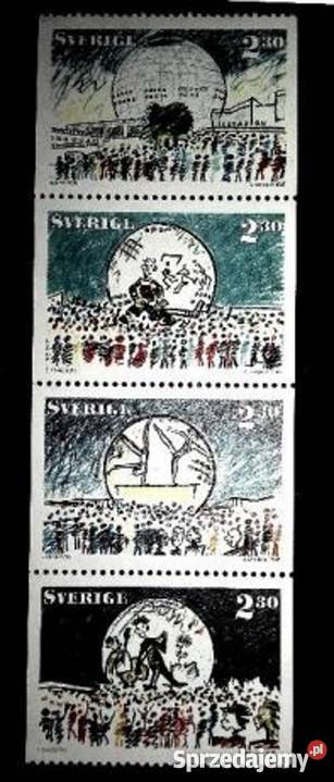 4x Znaczek Szwecja 1989 The Globe