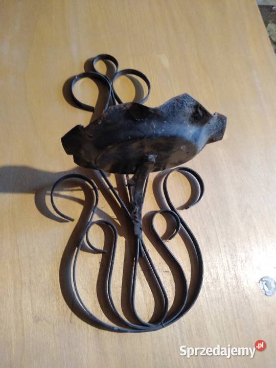 Stary stalowy wiszący kwietnik zabytek PRL Dąbrowa Górnicza sprzedam