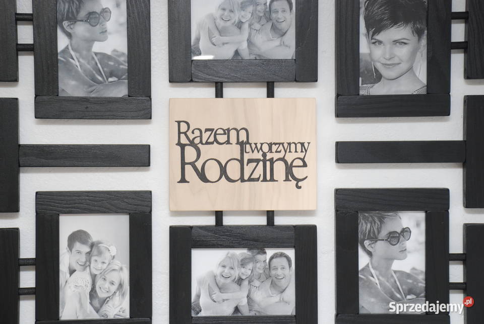 Czarna Galeria Ścienna Z Typografią Ramki Na