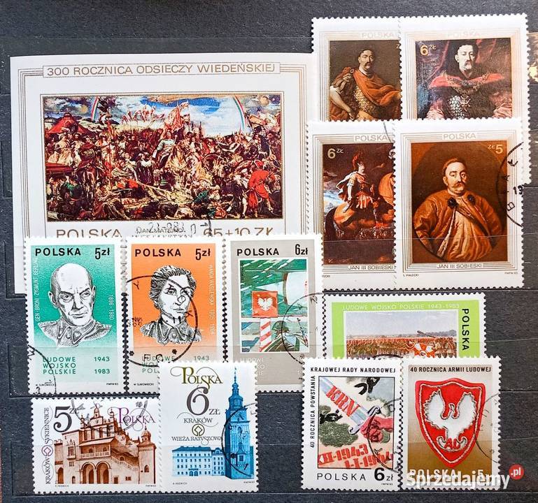 Znaczki polskie 1983 kasowane łódzkie Leźnica Wielka-Osiedle