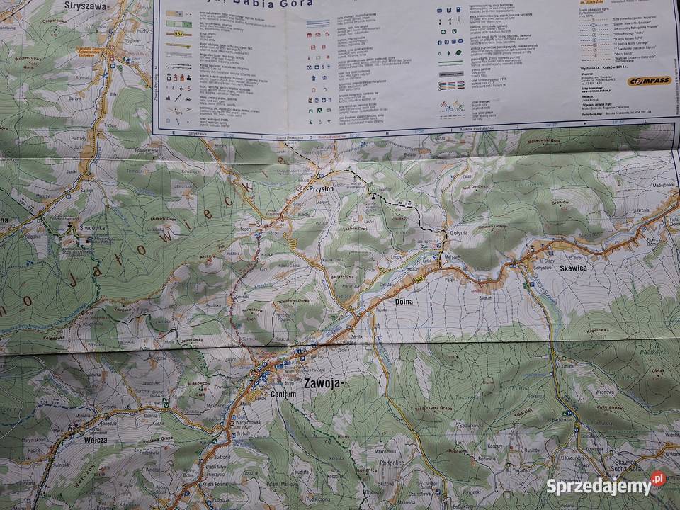 Zawoja Babia Góra 1 30 000 Compass mapa Kraków sprzedam