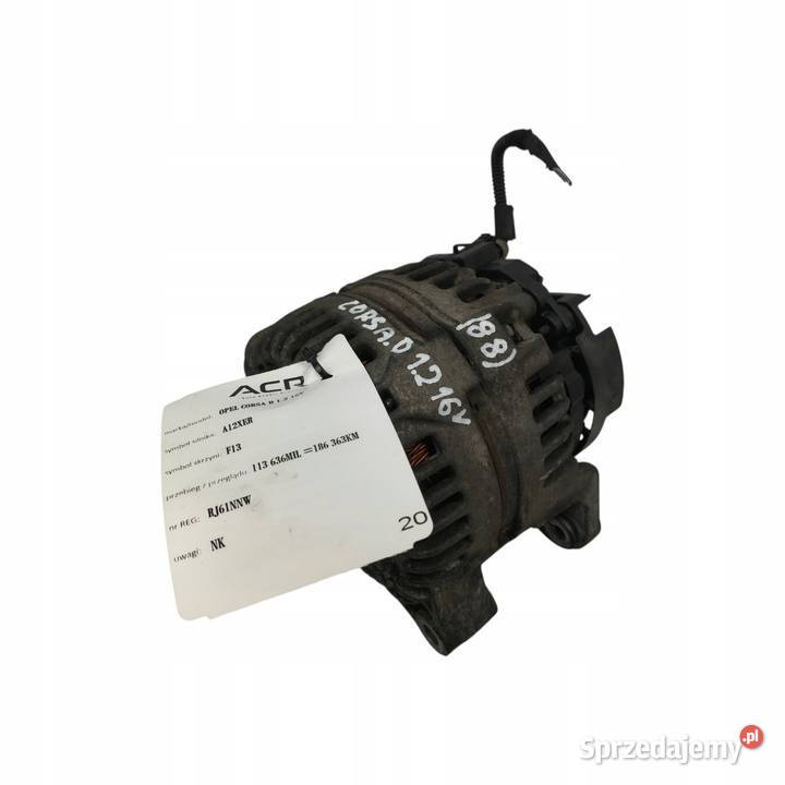 ALTERNATOR Opel Corsa D 12 16V Bosch 0124425057 lubelskie Chełm sprzedam