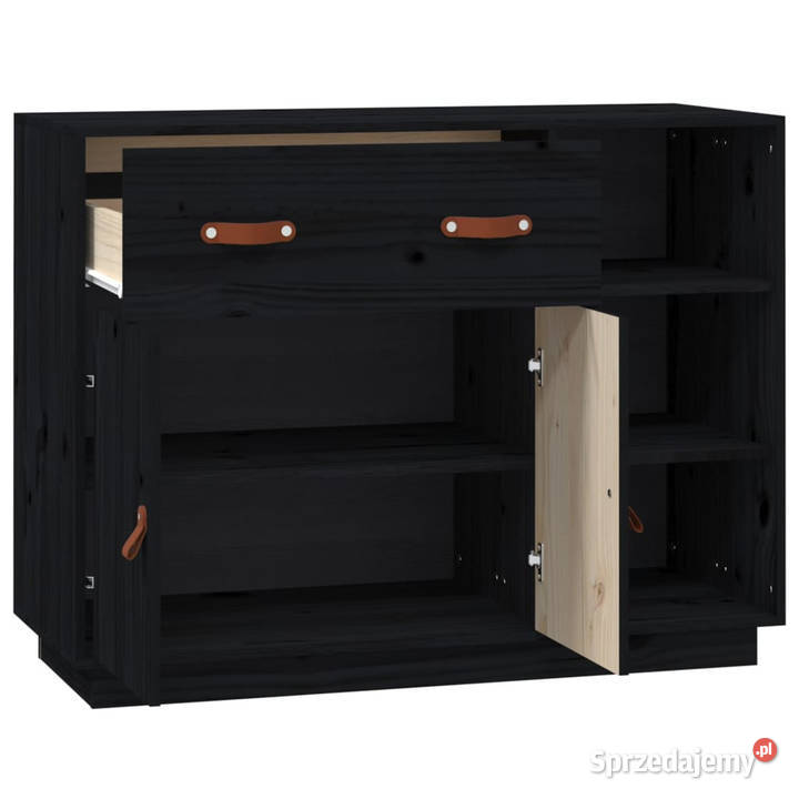 Szafka czarna 985x40x75 lite drewno sosnowe Warszawa