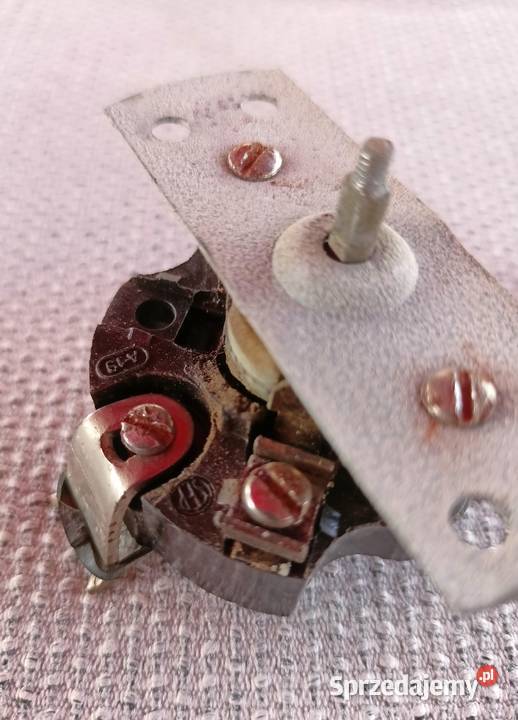 Wyłącznik obrotowy z PRL vintage Łódź