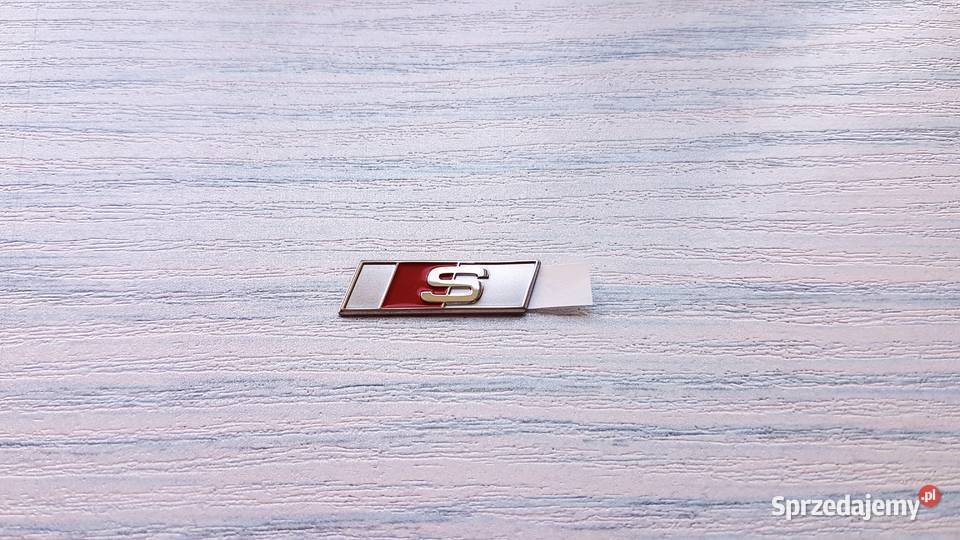 Emblemat Znaczek Logo Audi S line Chrom Komplet Wyposażenie wnętrza Piotrków Trybunalski
