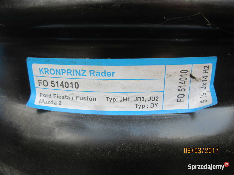 KOMPLET FELG FELGI STALOWCYH 14 4x108 ET475 55J Trzebnica sprzedam
