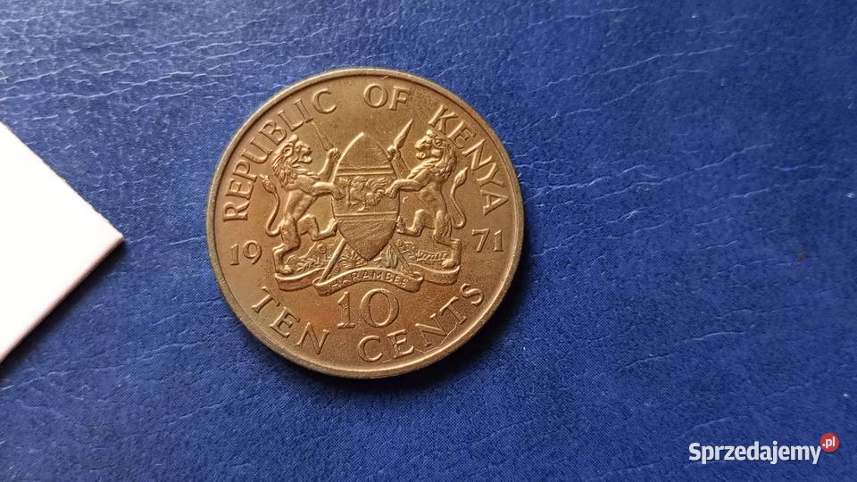 Stare monety 10 cent 1971 Kenia podkarpackie Lesko