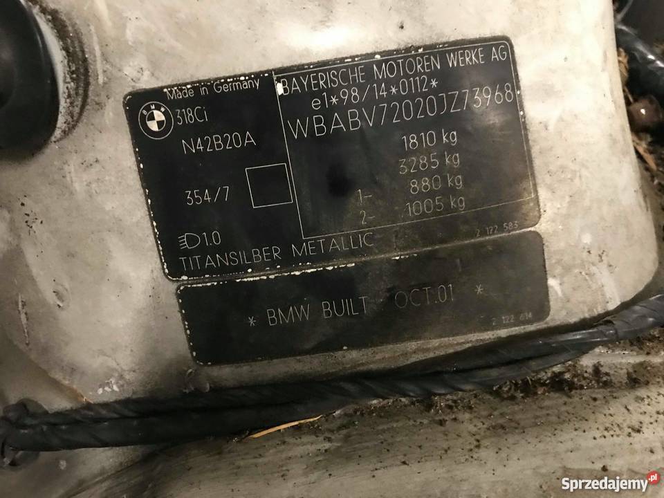 Części BMW E46 COUPE Titansilber Karoseria Kraków