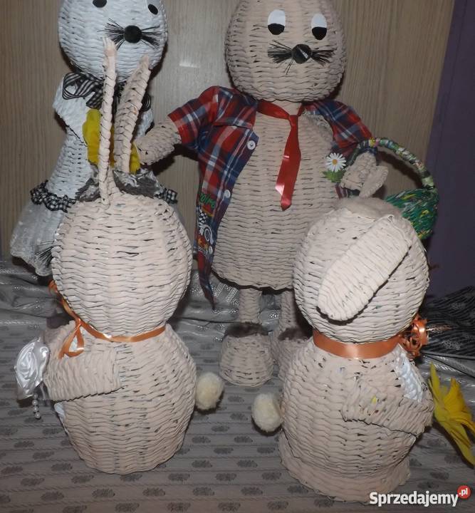 Zając papierowa wiklina inny kolor Dom i Ogród Lublin