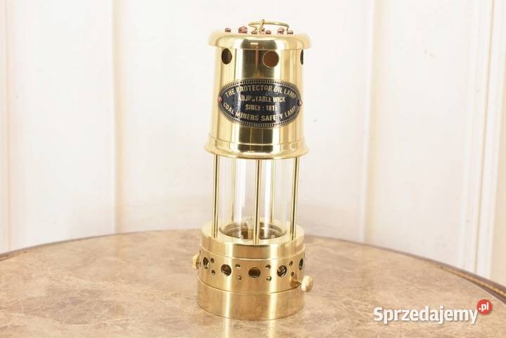 Mosiężna Lampa Naftowa Górniczka Lampion Mosiądz sprzedam