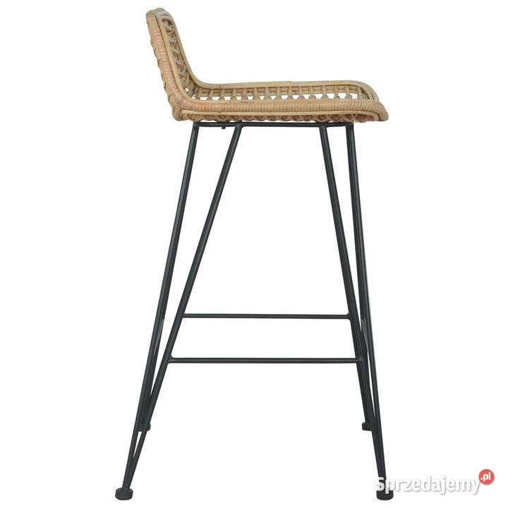 Krzesła barowe 2 naturalny rattan WM285232 Warszawa