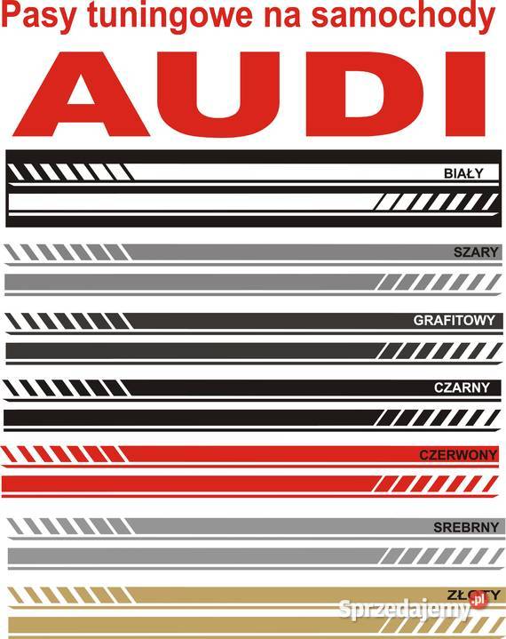Naklejki Pasy Boczne na każdy Samochód AUDI A4 Naklejki Kraków sprzedam