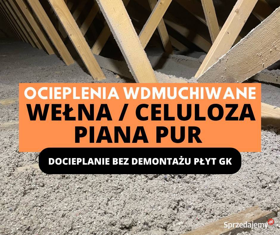 Ocieplanie Celuloza Docieplanie poddasza Naprawa Legnica usługi budowlane