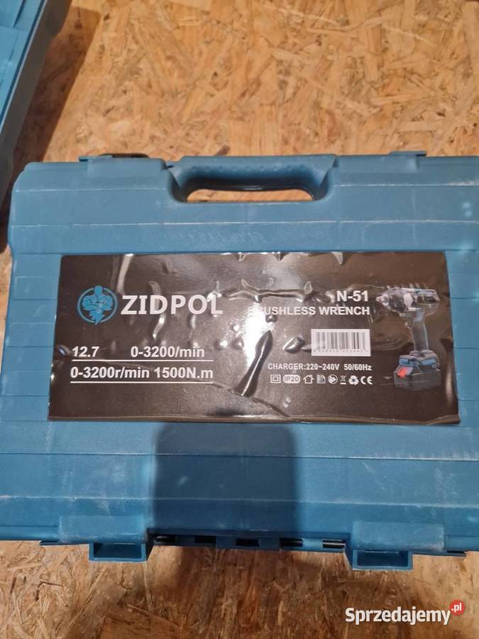 Klucz udarowy 1500Nm Zidpol N51 2xAKU 48V 60 ah