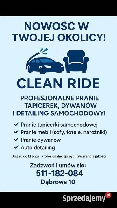 PROMOCJA 30 Profesjonalne pranie tapicerki