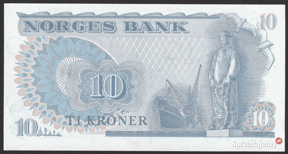 NORWEGIA 10 KORON 1983 STAN BANKOWY UNC Numizmatyka Łódź