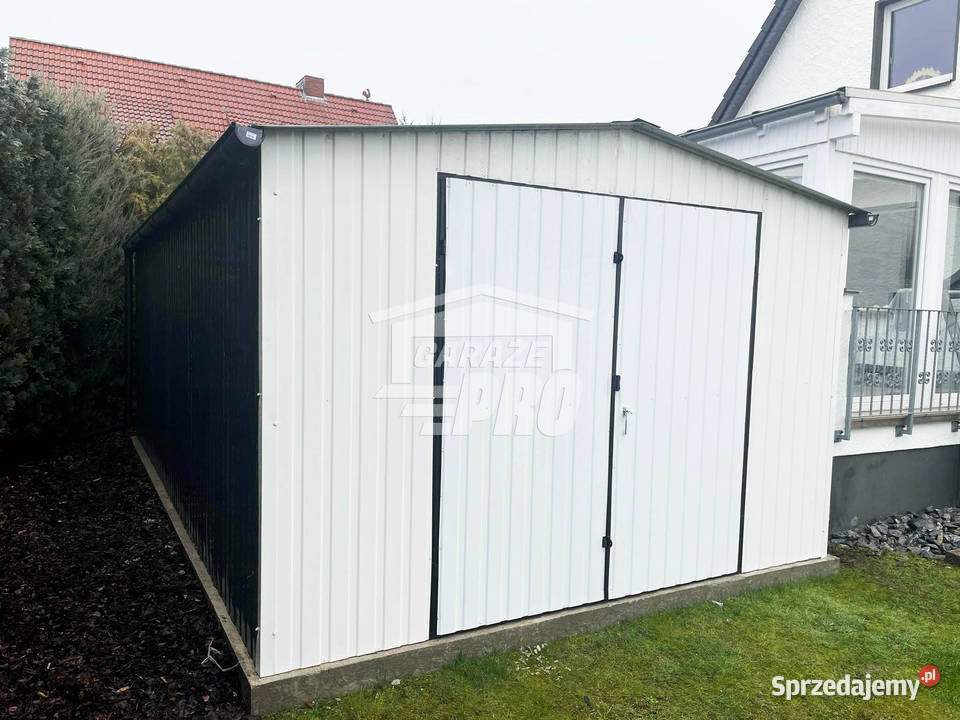 Garaż blaszany 4x6 Brama dwuskrzydłowa Biały zachodniopomorskie Szczecinek
