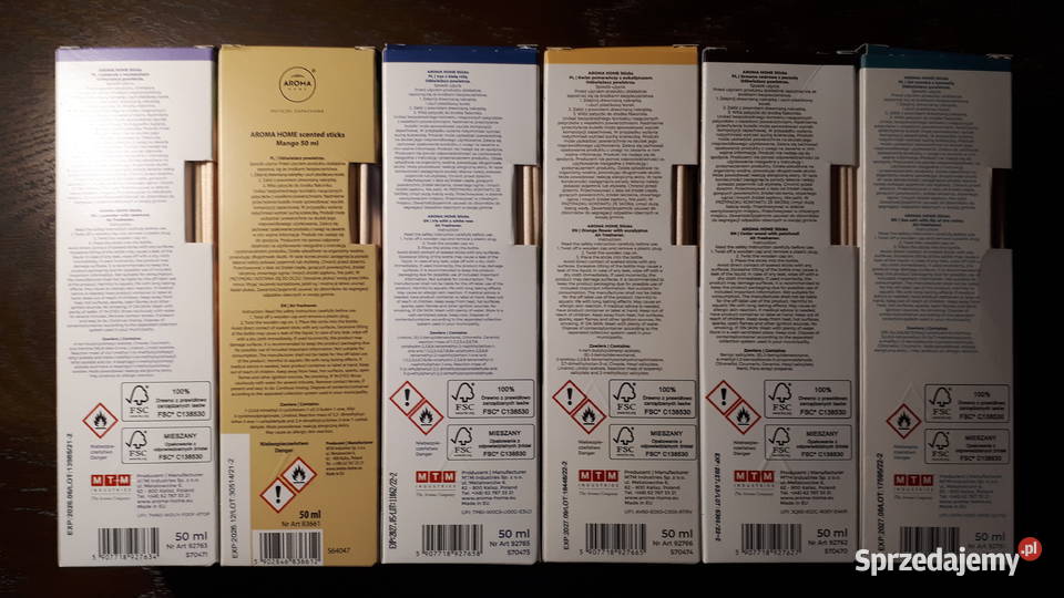 Patyczki zapachowe 50 ml x 6 różne AROMA HOME Rybnik