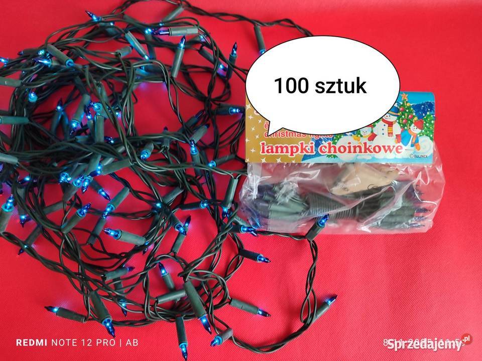 Lampki choinkowe 100 niebieskie dekoracje śląskie sprzedam