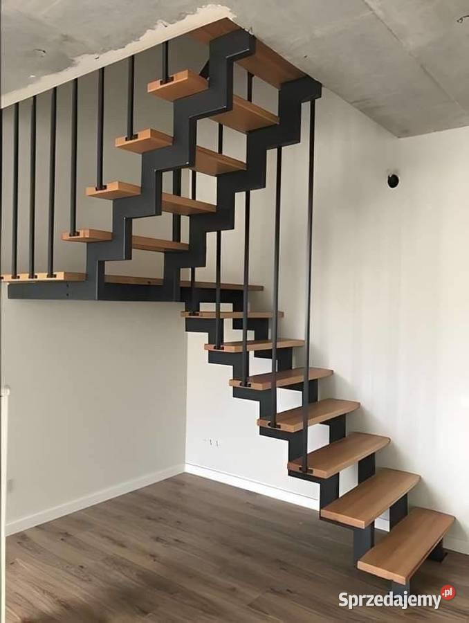 Schody dwuwangowe wycinane laserowo Stalowe Ostrów Wielkopolski