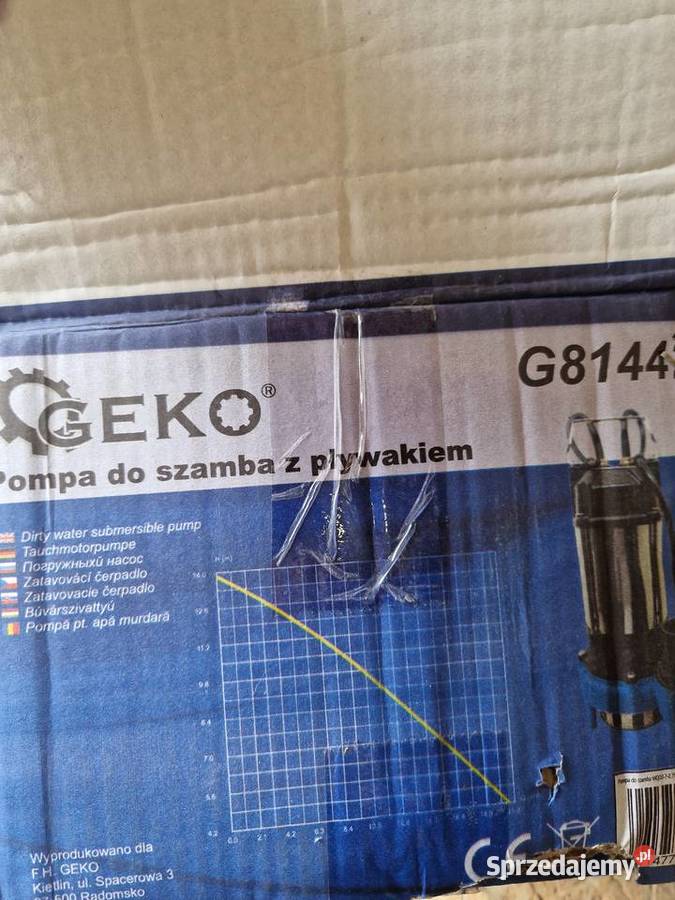 GEKO POMPA ZATAPIALNA DO SZAMBA 750W PŁYWAK
