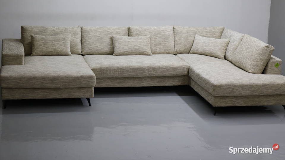 TDJ Nowy wieli narożnik U beżowa tkanina rogówka Poznań sprzedam