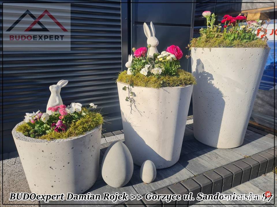 Piękna betonowa DONICA ANTILA ogrodowa beton Ogród Stalowa Wola