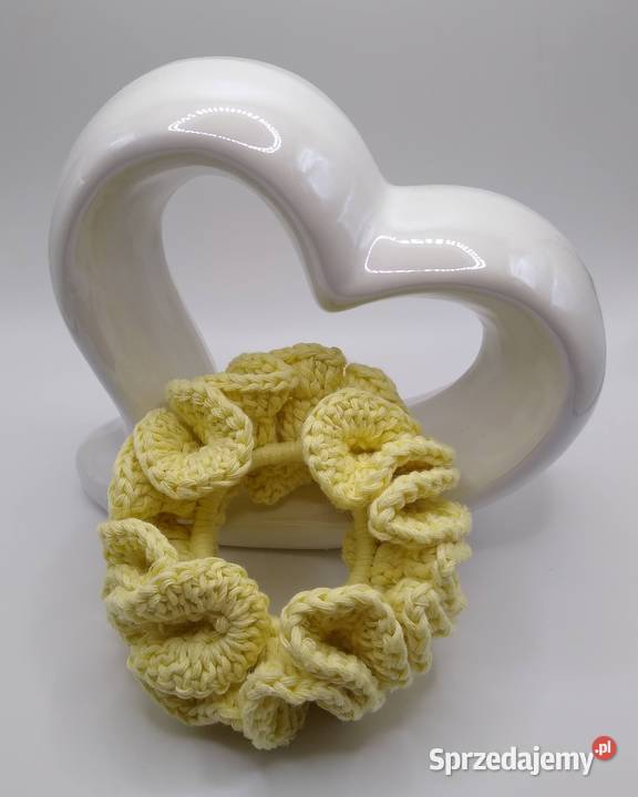 Gumka do włosów Crochet Scrunchie Handmade kolor Gdańsk