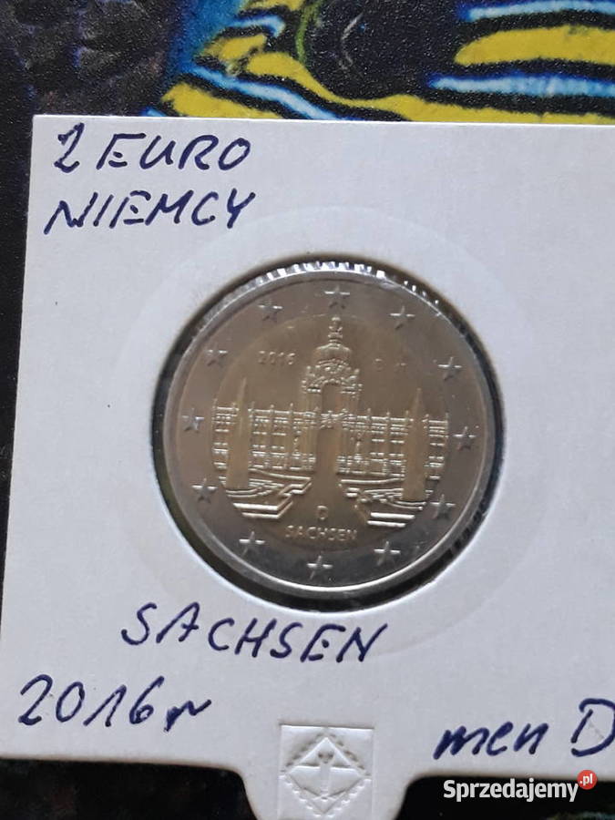 2 Euro Niemcy 2016 r Saksoniamen D UNC Konin sprzedam