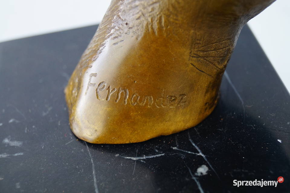 Figura z brązu CISZA maska Gizałki