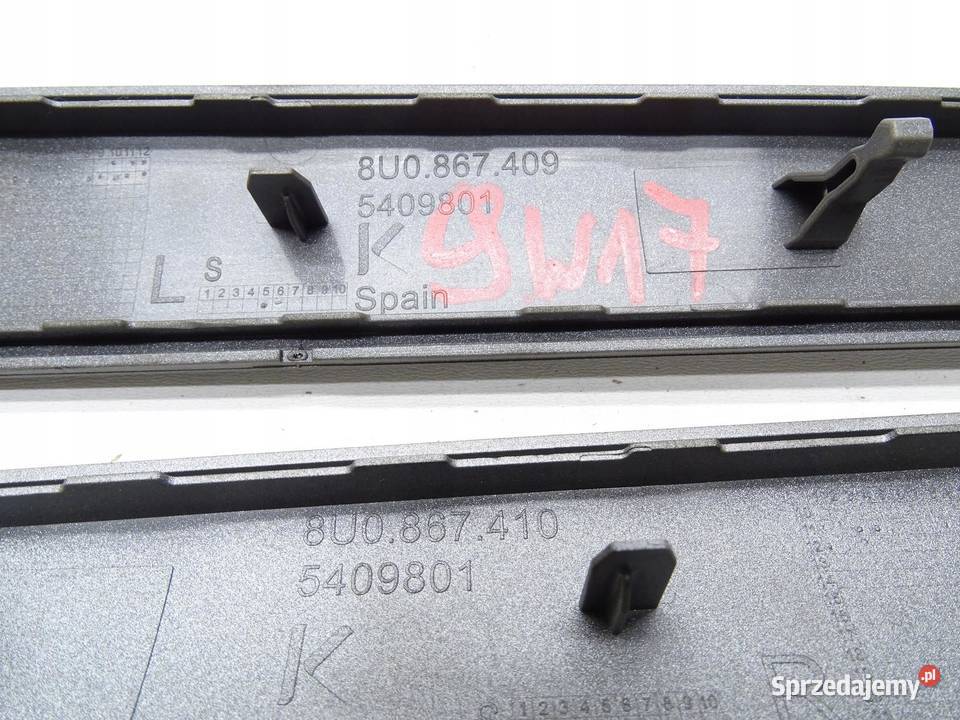 LISTWA DEKOR BOCZKA DRZWI KOMPLET AUDI Q3 8U