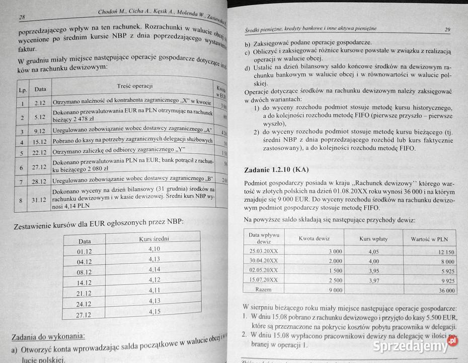 Zbiór zadań i pytań testowych z rachunkowości Chełm sprzedam
