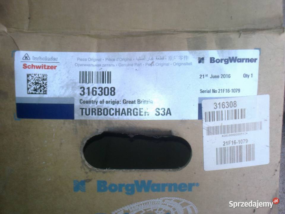 Turbosprężarka MAN F2000 Części samochodowe Stare Siołkowice