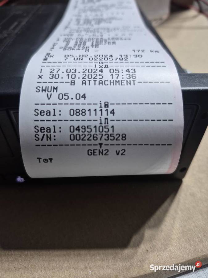 Tachograf VDO model 41 smart2 Iveco Daily Obłotne