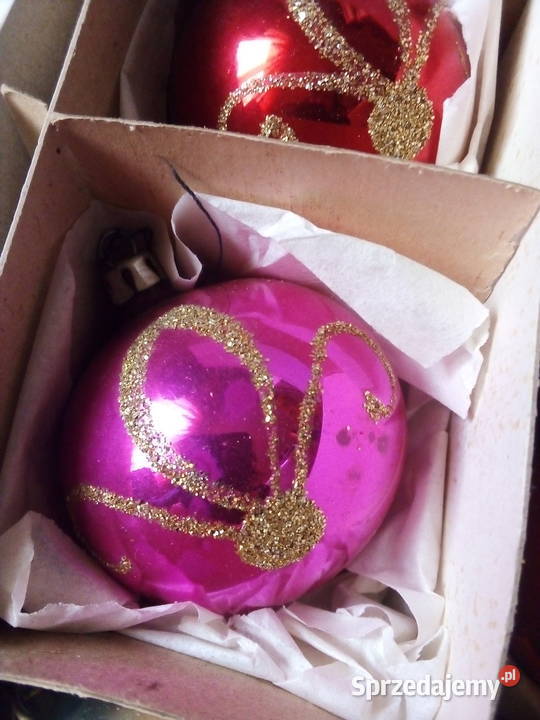 stare szklane bombki vintage PRL Częstochowa