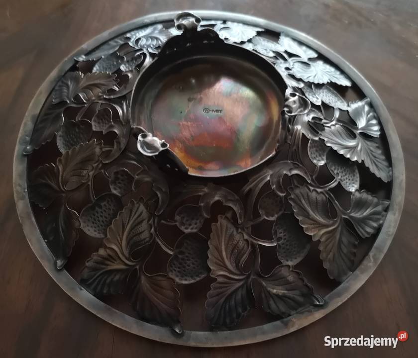 Platerowana patera HEFRA wzór poziomki PRL śląskie Katowice sprzedam