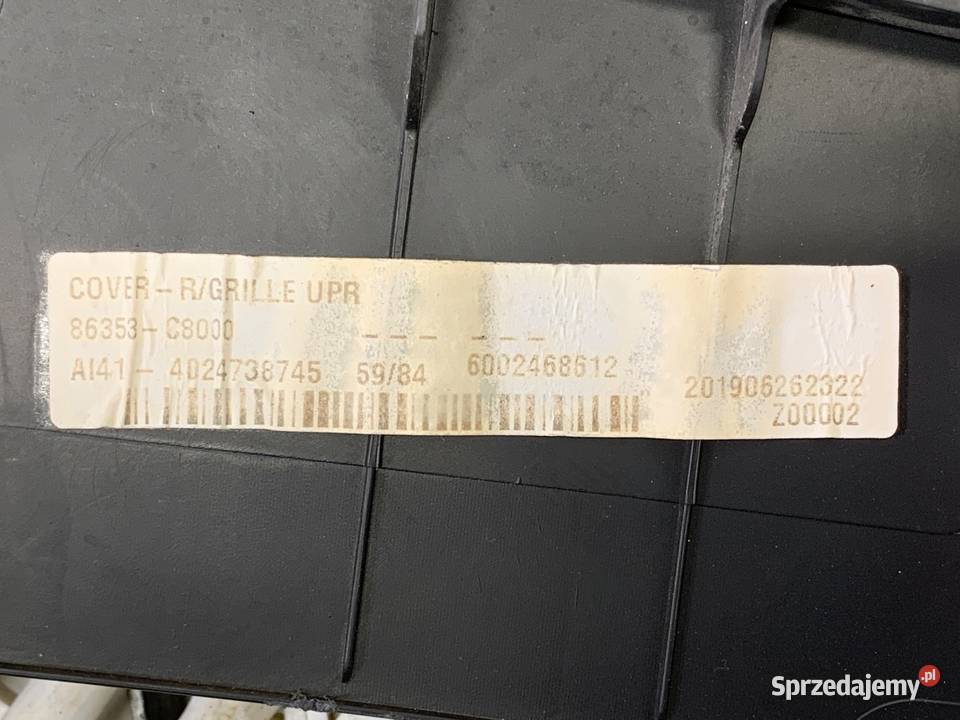 OSŁONA CHŁODNIC WZMOCNIENIE ZDERZAKA PRZÓD