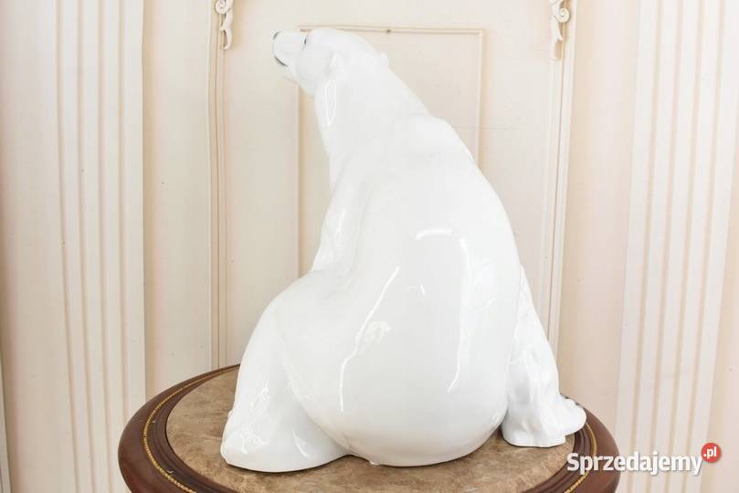 PORCELANOWY BIAŁY MIŚ NIEDŹWIEDŹ POLARNY figura Kraków
