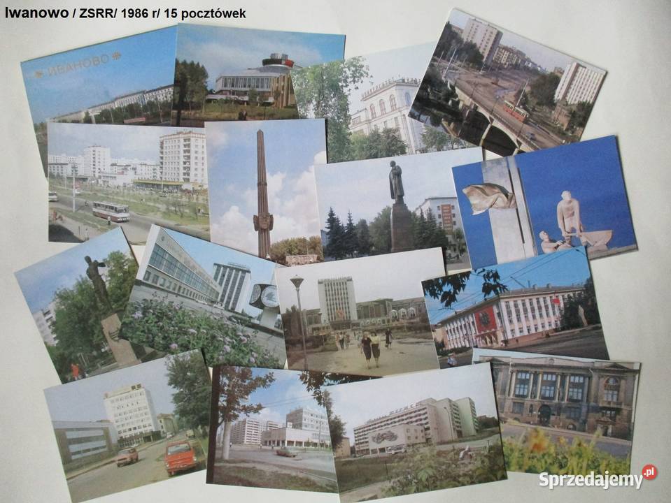 Iwanowo ZSRR 1986 r 15 pocztówek pocztówki