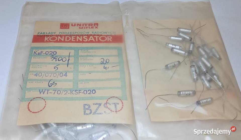 Kondensator 39nF 63V KSF020 Unitra MIFLEX Elektronika Gdańsk