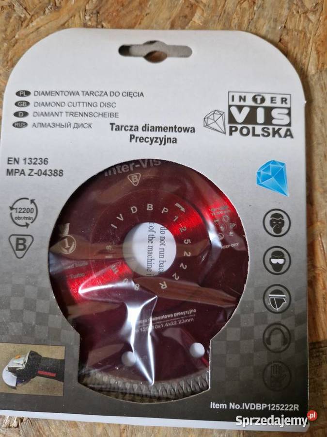 Tarcza diamentowa z otworami stal 125 mm inter Narzędzia Głogowa sprzedam
