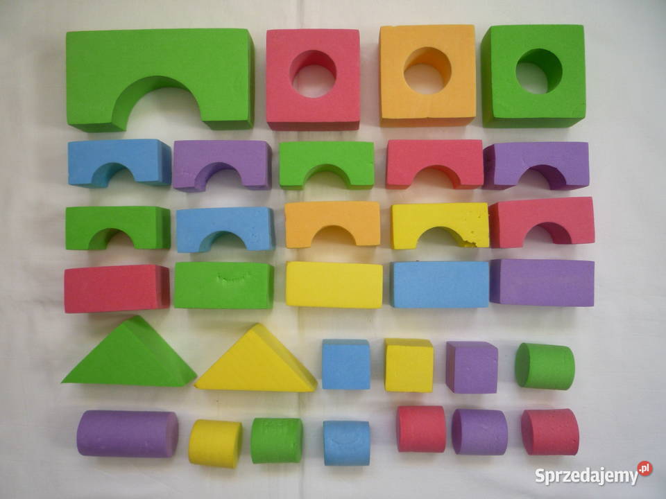 Klocki piankowe lekkie 32 sztuki zachodniopomorskie Szczecin
