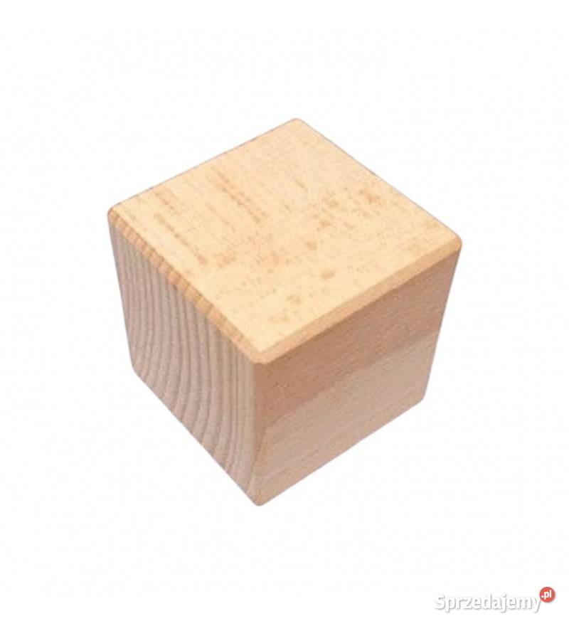 Drewniana kostka sześcian 40 mm naturalne drewno Skawica sprzedam