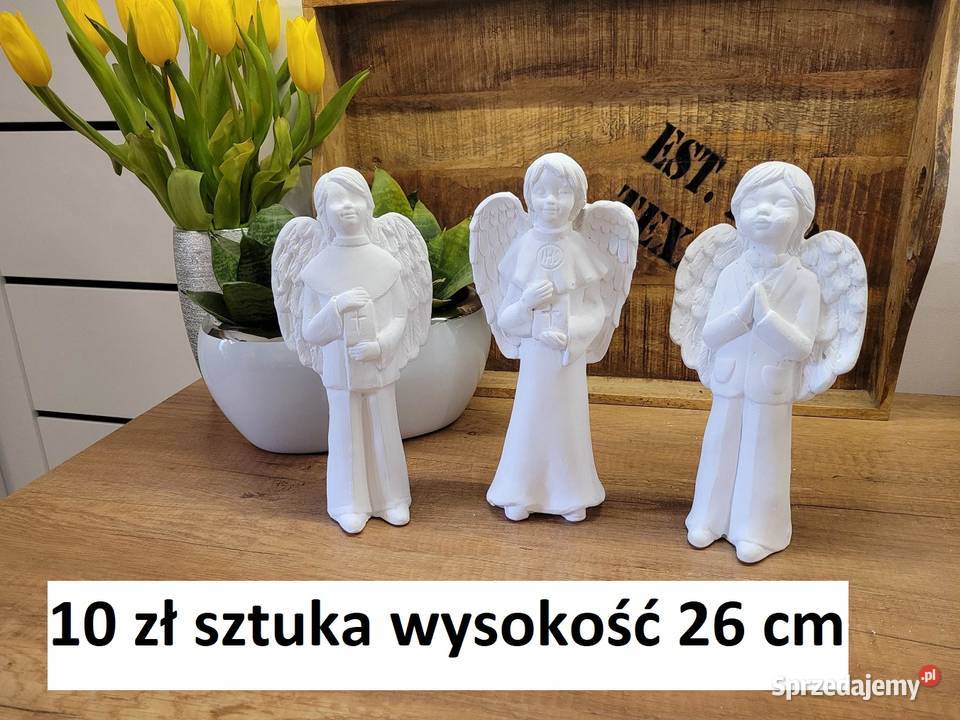 aniołek gipsowy anioł z gipsu para aniołków sprzedam