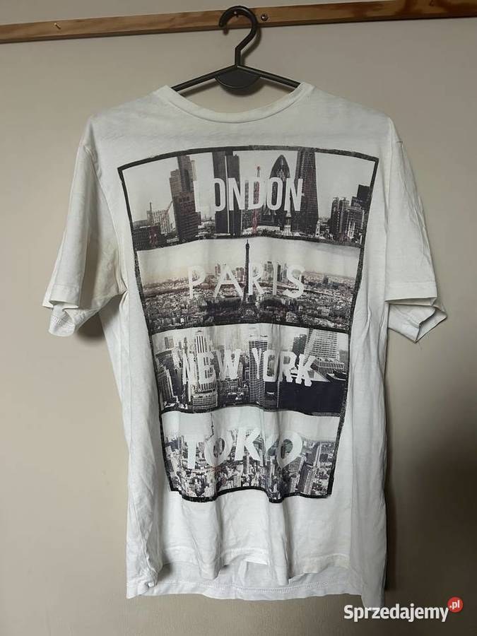 Męska biała koszulka GEORGE Casual S OKAZJA Zamość